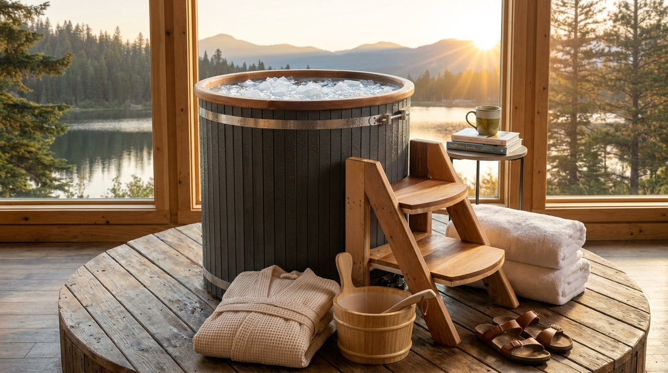 Cold Therapy 1 Person Ice Bath 118 Gallon Cold Plunge 37.5" X 33.25" — Lifestyle
