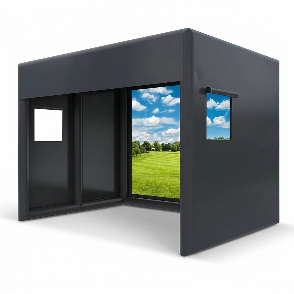 Stock 13Ft Inflatable Golf Simulator Enclosure Indoor/Outdoor Golf Practice Swing Tent with Projection Screen for All Skills — Studio Shot